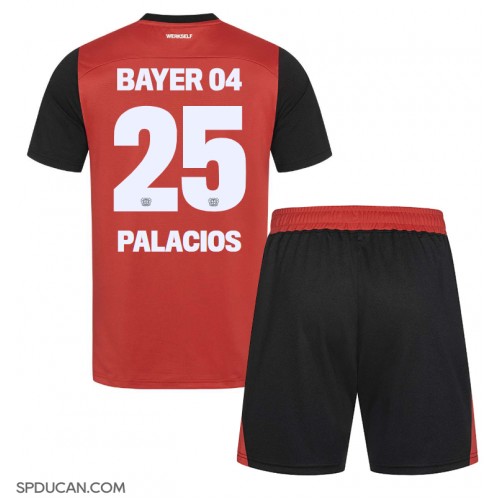 Dječji Nogometni Dres Bayer Leverkusen Exequiel Palacios #25 Domaci 2024-25 Kratak Rukav (+ Kratke hlače)